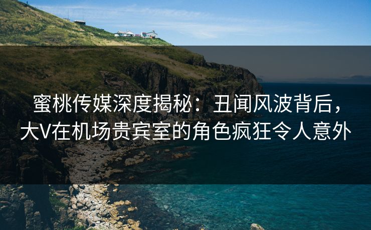 蜜桃传媒深度揭秘：丑闻风波背后，大V在机场贵宾室的角色疯狂令人意外