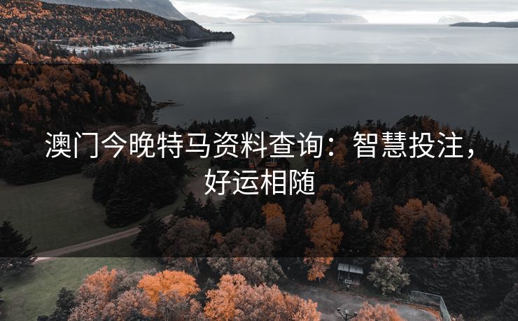 澳门今晚特马资料查询:智慧投注,好运相随 澳门今晚特马资料查询:智慧投注,好运相随