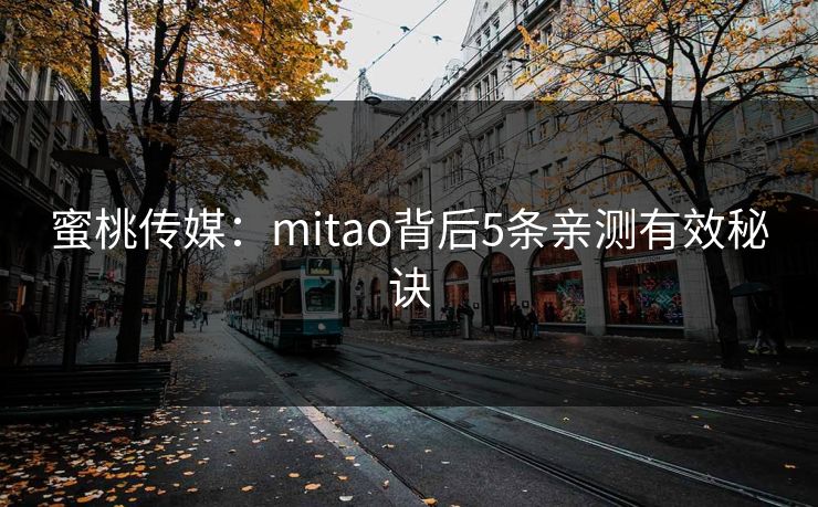 蜜桃传媒:mitao背后5条亲测有效秘诀 蜜桃传媒:mitao背后5条亲测有效秘诀